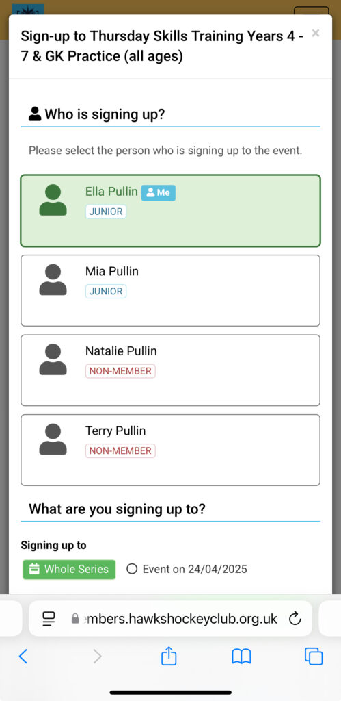 Choose who to signup